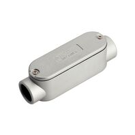 Tramontina Type C 1/2-inch Oval-Shaped Fixed Condulet with BSP Thread and Cover and Electrostatic Coating