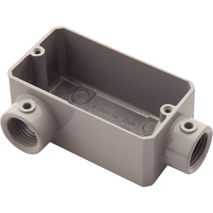 Condulete Fixo 1/2" Tipo LR Tramontina com Tampa cem Rosca e com Pintura Eletrostática a Pó