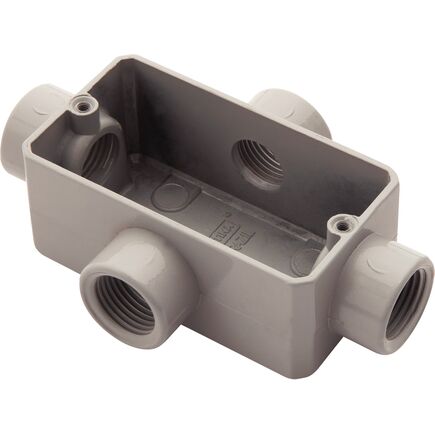 Condulete Tipo X 1/2" Fixo Tramontina com Rosca BSP e com Pintura Eletrostática a Pó