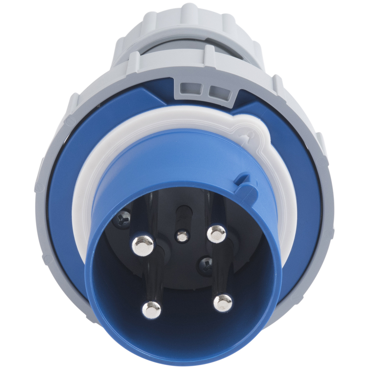 Plugue M&oacute;vel Industrial 3P+T Tramontina 63 A 220-250 V 9 H IP67 Cor Azul - SKU 56255029 - 5 image number 4