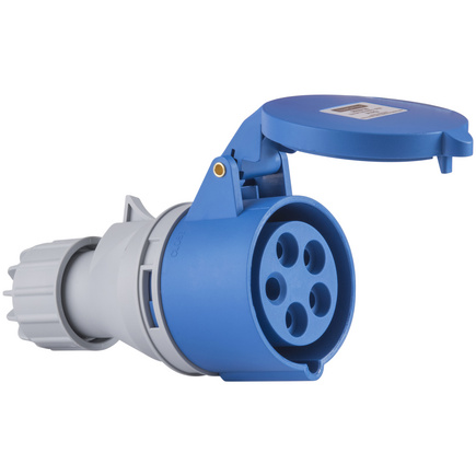 Tomada de Acoplamento Industrial 3P+N+T  Tramontina 16 A 220-250 V 9 H IP44