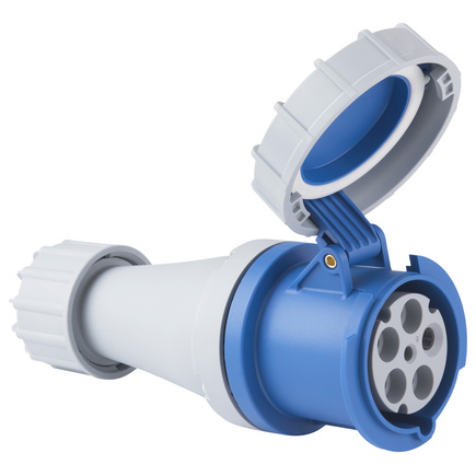 Tomada de Acoplamento Industrial 3P+N+T Tramontina 63 A 220-250 V 9 H IP67