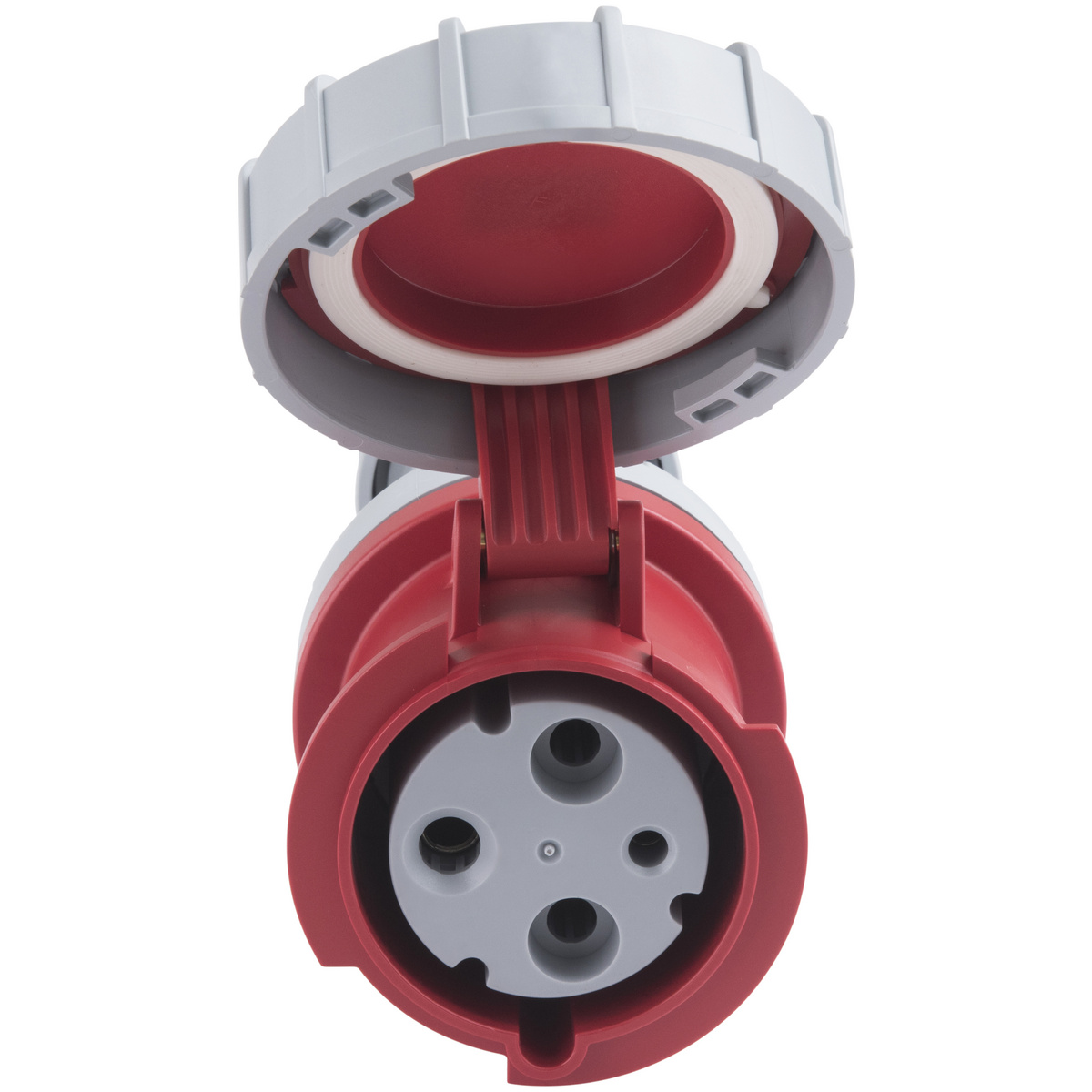 Tomada de Acoplamento Industrial 2P+T Tramontina 63 A 380-415 V 6 H IP67 Cor Azul - SKU 56255142 - 5 image number 4