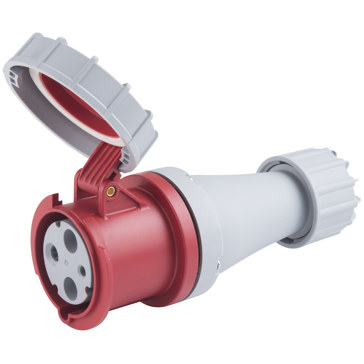 Tomada de Acoplamento Industrial 2P+T Tramontina 63 A 380-415 V 6 H IP67 Cor Azul - SKU 56255142 - 10 image number 9