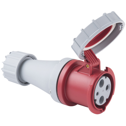 Tomada de Acoplamento Industrial 2P+T Tramontina 63 A 380-415 V 6 H IP67 Cor Azul - SKU 56255142 - 1