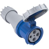 Tomada de Acoplamento Industrial 3P+T Tramontina 125 A 220-250 V 9 H IP67 Cor Azul - SKU 56255146 - 4 image number 3