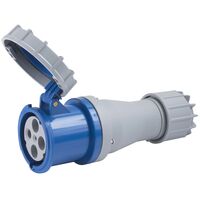 Tomada de Acoplamento Industrial 3P+T Tramontina 125 A 220-250 V 9 H IP67 Cor Azul - SKU 56255146 - 7 image number 6