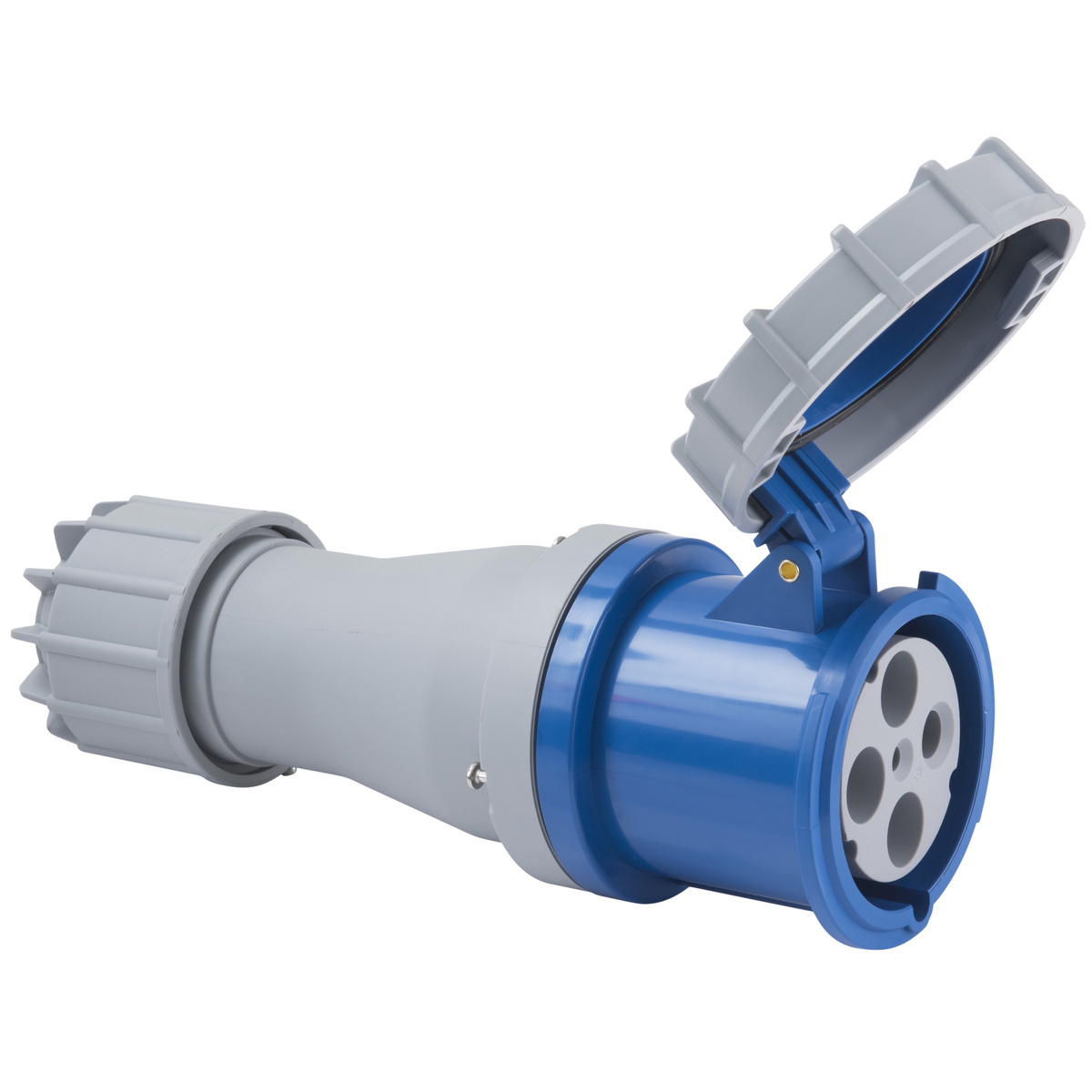 Tomada de Acoplamento Industrial 3P+T Tramontina 125 A 220-250 V 9 H IP67 Cor Azul - SKU 56255146 - 1 image number 0