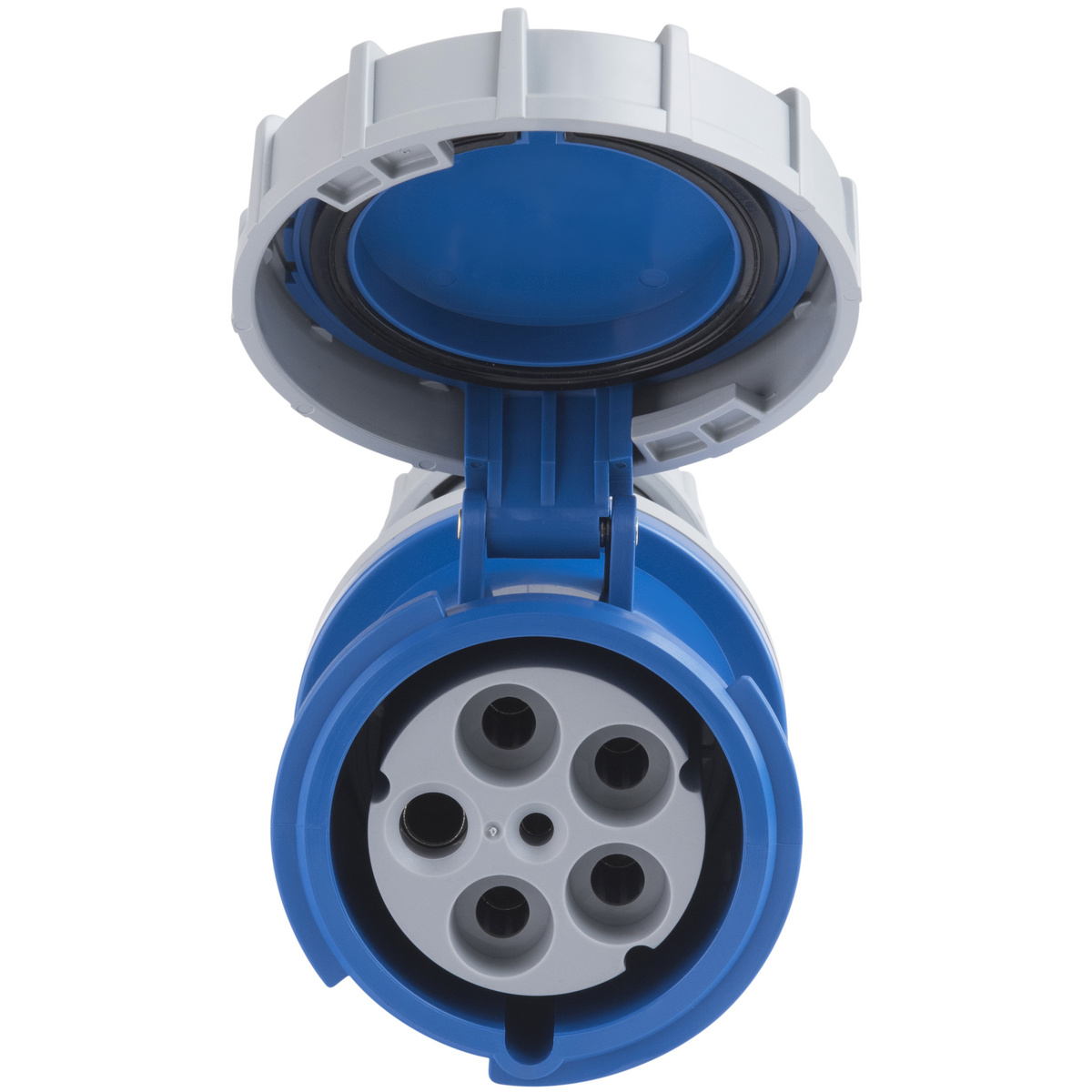 Tomada de Acoplamento Industrial 3P+N+T Tramontina 125 A 220-250 V 9 H Cor Azul - SKU 56255147 - 6 image number 5