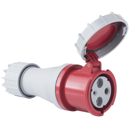 Tomada de Acoplamento Industrial 2P+T Tramontina 125 A 380-415 V 6 H IP67