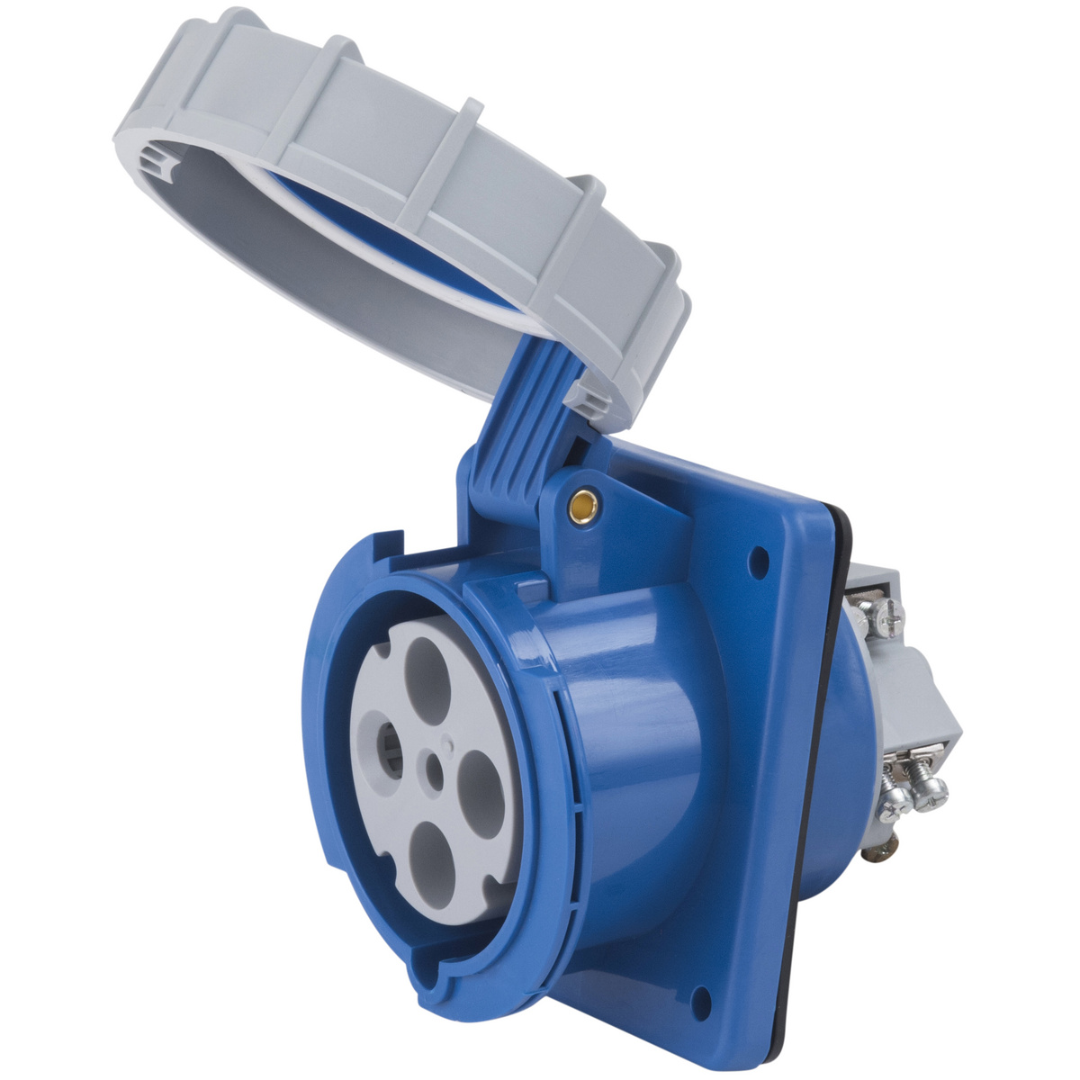 Tomada de Embutir Tramontina 3P+T 63 A 220-250 V 09h IP67 Cor Azul - SKU 56255229 - 7 image number 6