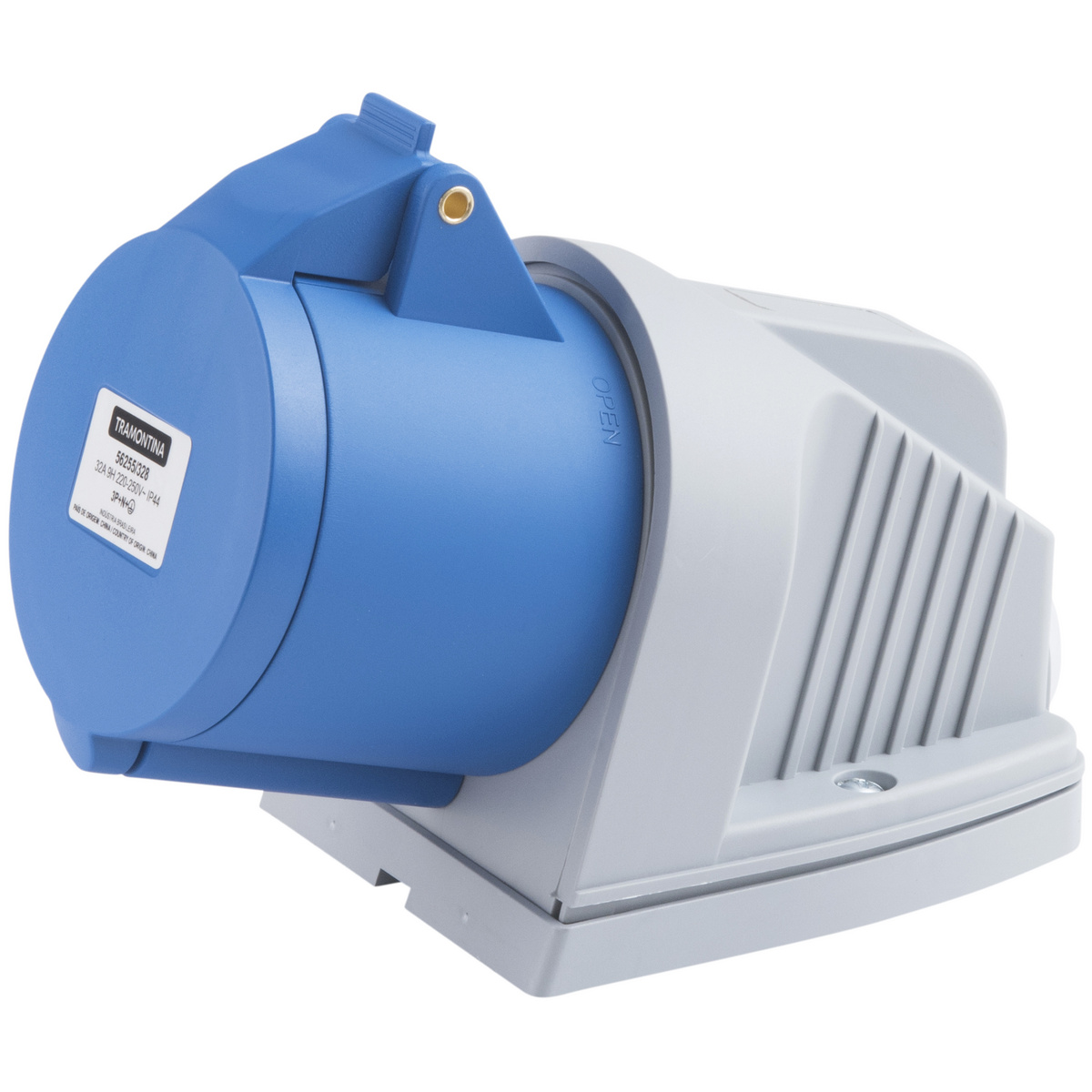 Tomada de Sobrepor Tramontina 3P+N+T 32 A 220-250 V 09h IP44 Cor Azul - SKU 56255328 - 10 image number 9