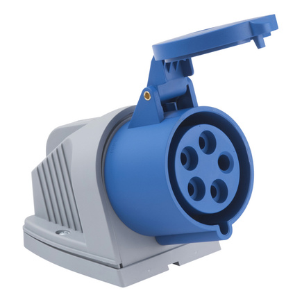 Tomada de Sobrepor Tramontina 3P+N+T 32 A 220-250 V 09h IP44 Cor Azul - SKU 56255328 - 1