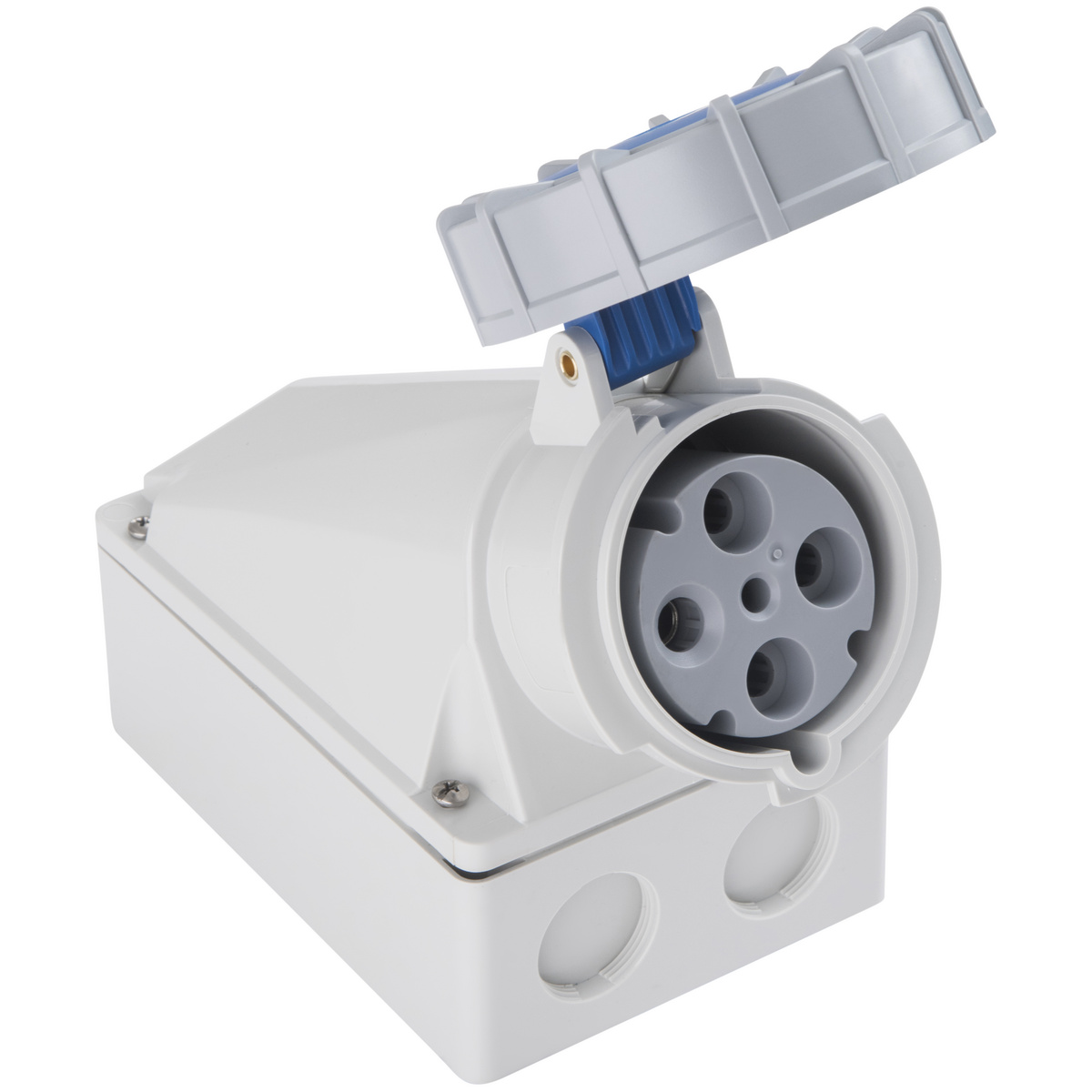 Tomada de Sobrepor Tramontina 3P+T 63 A 220-250 V 09h IP67 Cor Azul - SKU 56255329 - 5 image number 4