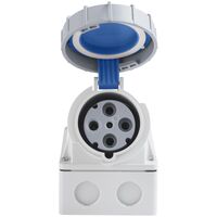 Tomada de Sobrepor Tramontina 3P+T 63 A 220-250 V 09h IP67 Cor Azul - SKU 56255329 - 2 image number 1
