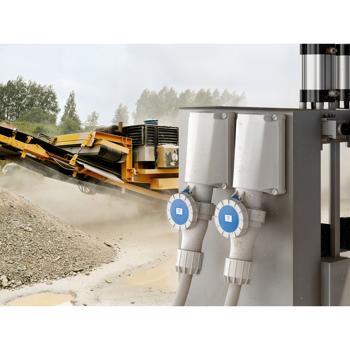 Tomada de Sobrepor Tramontina 3P+N+T 63 A 220-250 V 09h IP67 Cor Azul - SKU 56255341 - 13 image number 12