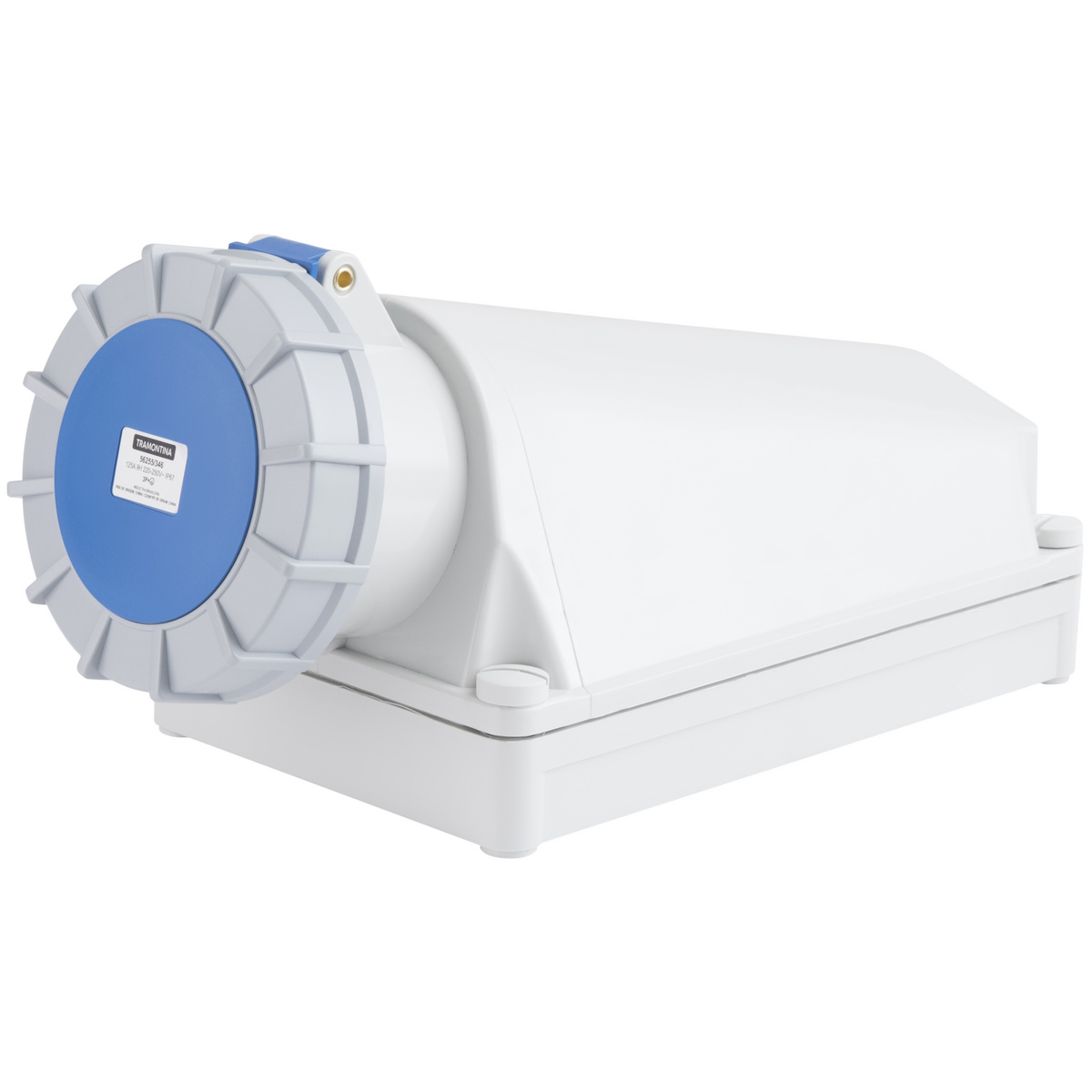 Tomada de Sobrepor Tramontina 3P+T 125 A 220-250 V 09h IP67 Cor Azul - SKU 56255346 - 4 image number 3