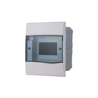 Inlay switchboard with transparent cover - capacity 5 DIN / 3 NEMA