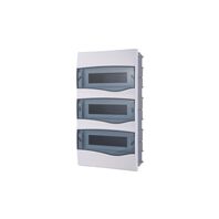 Inlay switchboard with transparent cover - capacity 36 DIN / 24 NEMA