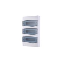 Overlap switchboard with transparent cover - capacity 36 DIN / 24 NEMA