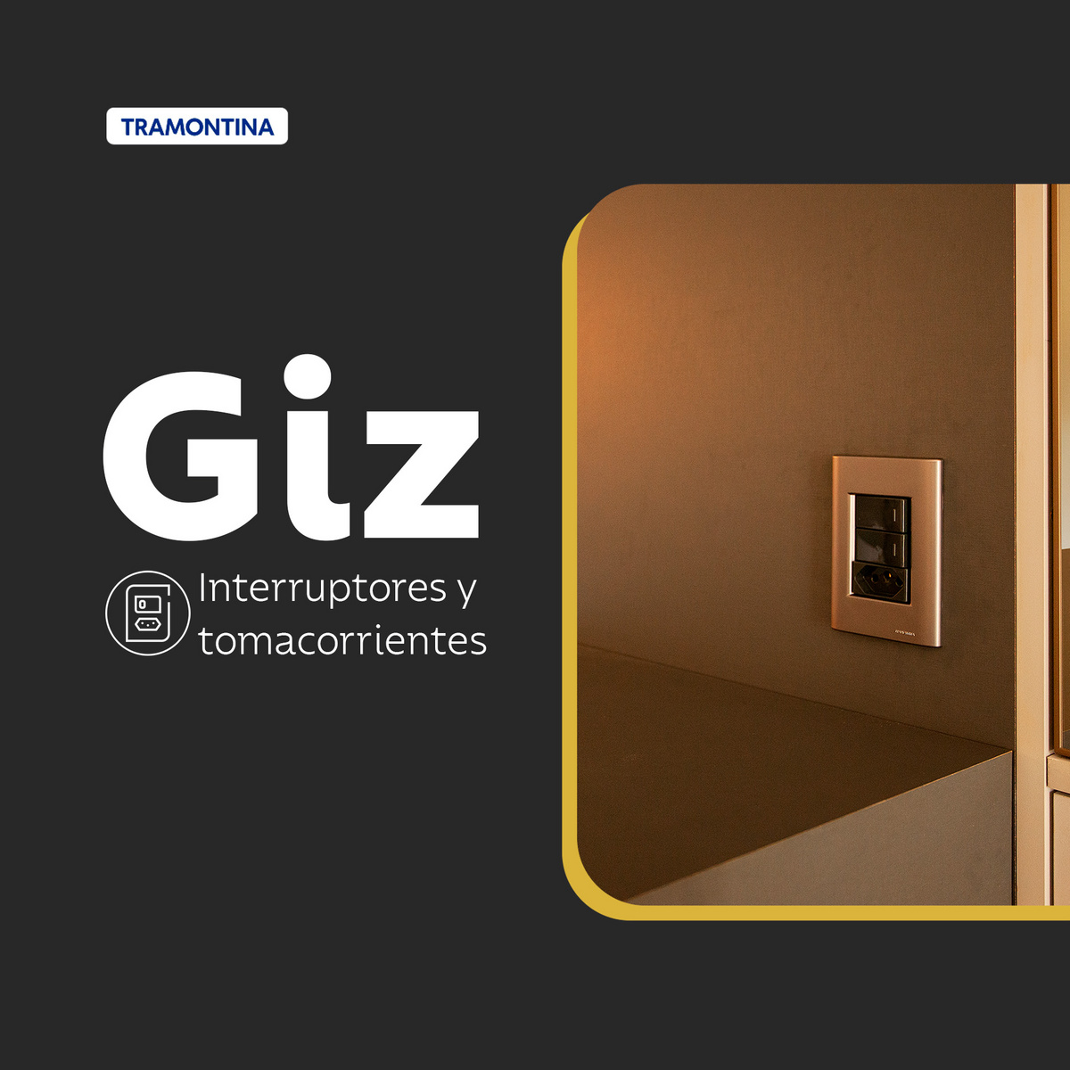 Conjunto 4 x 3 con 2 tomacorrientes 2P+T 20 A 250 V Tramontina Giz blanco