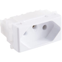 M&oacute;dulo Tomada 2P+T Tramontina 10 A 250 V Branco Cor Branco - SKU 57115030 - 1