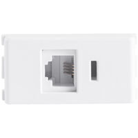 M&oacute;dulo para Tomada de Telefone RJ 11 Tramontina Branco Cor Branco - SKU 57115051 - 2 image number 1