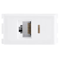 M&oacute;dulo Tomada para Transmiss&atilde;o de Dados Tramontina RJ 45 Cat 6 Branco Cor Branco - SKU 57115056 - 2 image number 1