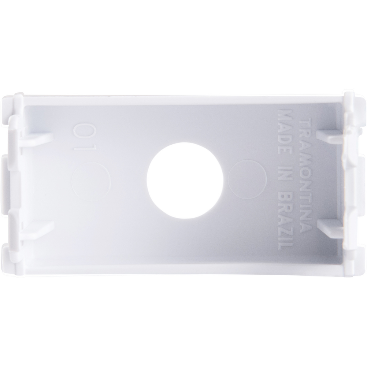 M&oacute;dulo Tampo com 1 Furo 9,5 mm Tramontina Branco Cor Branco - SKU 57115092 - 4 image number 3