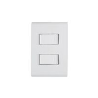 Tramontina Liz white 4x2 set with 2 single-pole switches, 10 A and 250 V