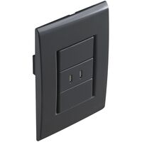 Conjunto 1 Posto com 2 Tomadas USB-C 2 A Tramontina Bivolt Grafite Cor Grafite - SKU 57173030 - 3 image number 2