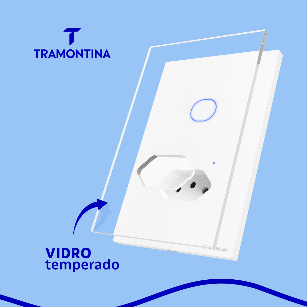 Interruptor Onne Smart Tramontina Branco com 1 Tecla e 1 Tomada 2P+T 10 A 250 V Cor Branco - SKU 57199004 - 5 image number 4