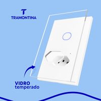 Interruptor Onne Smart Tramontina Branco com 1 Tecla e 1 Tomada 2P+T 10 A 250 V Cor Branco - SKU 57199004 - 9 image number 8