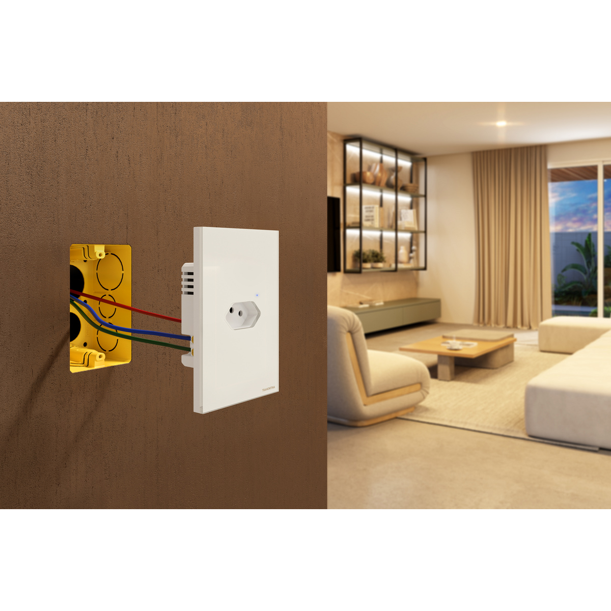 Tomada Onne Smart 2P+T Tramontina 10 A 250 V Branca Cor Branco - SKU 57199012 - 11 image number 10