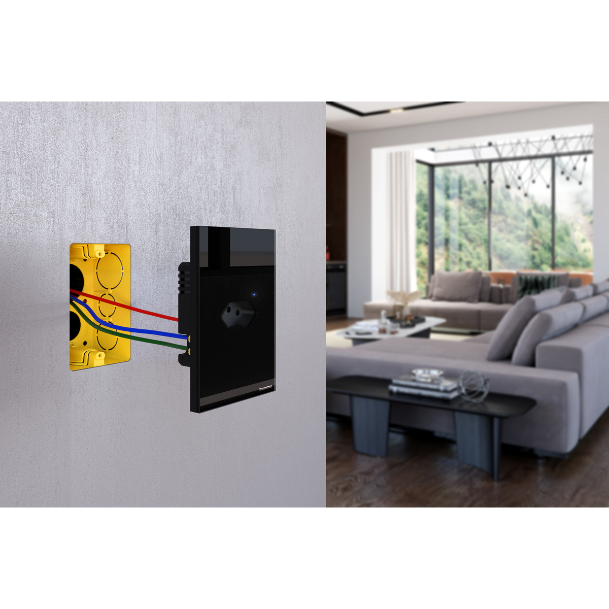 Tomada Smart 2P+T Tramontina 10 A 250 V Preta Cor Preto - SKU 57199062 - 14 image number 13