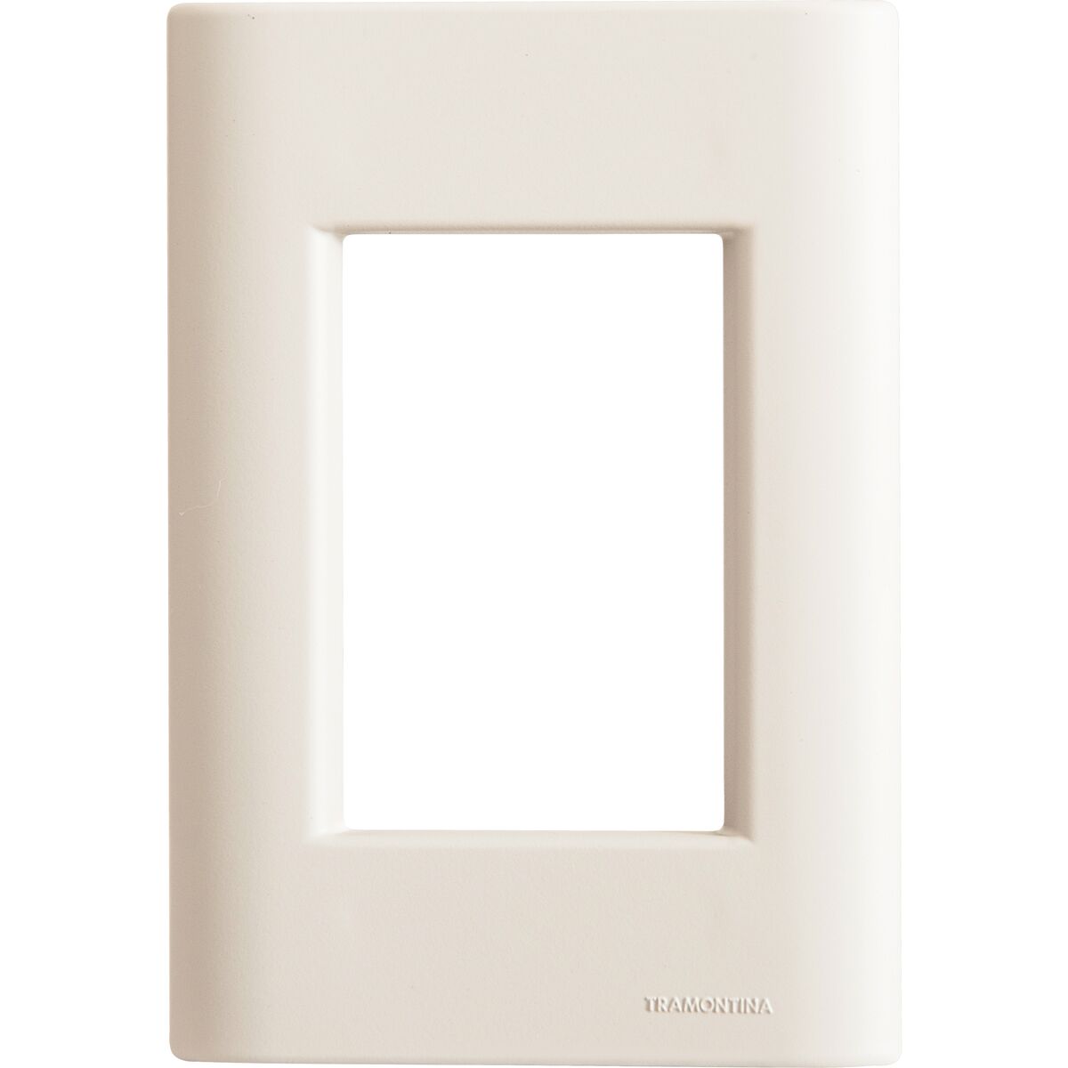 
Tapa 3 Módulos 4x2 Tramontina Giz Blanca Soft Touch con Soporte 
