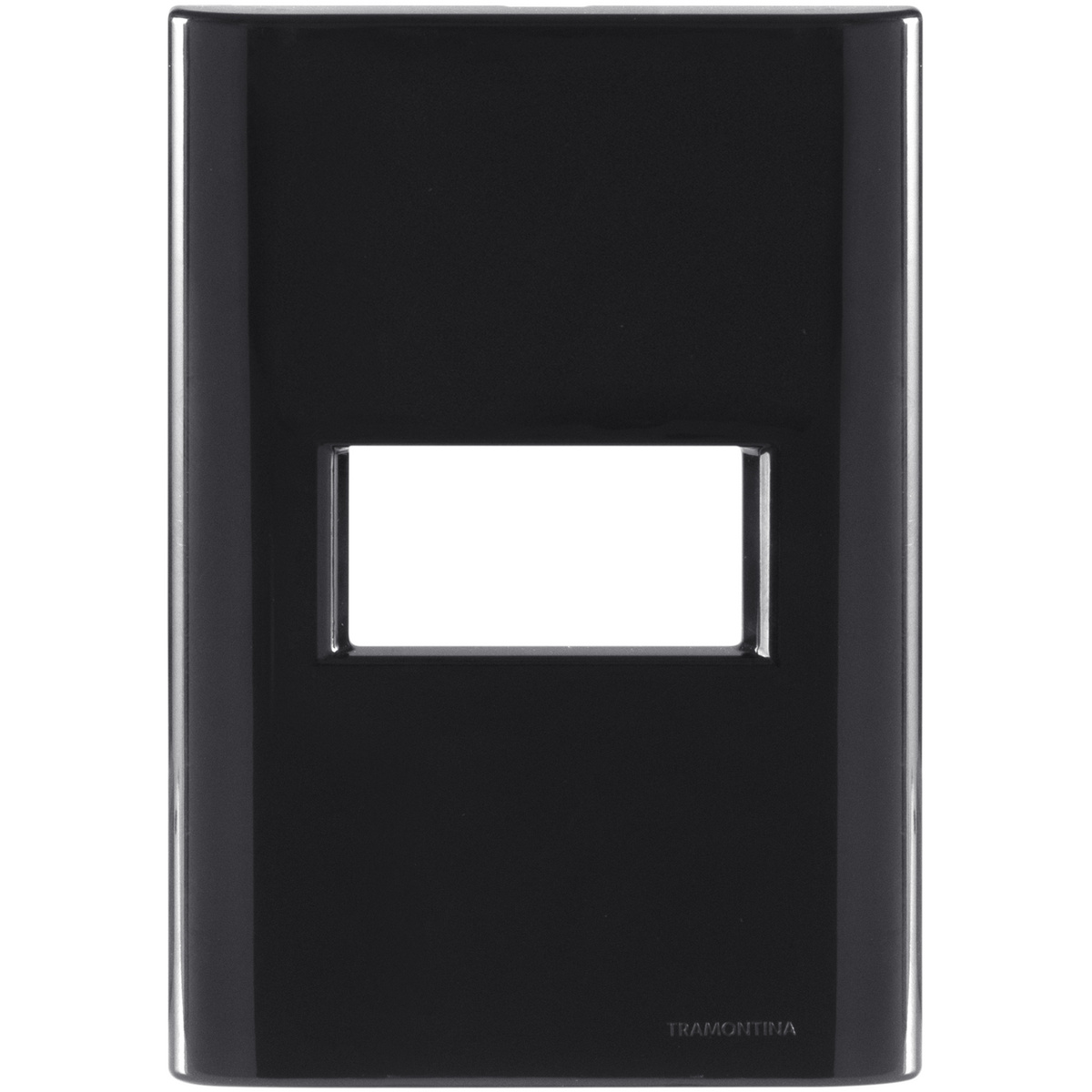 Placa 1 Posto Horizontal Tramontina Giz com Suporte Grafite