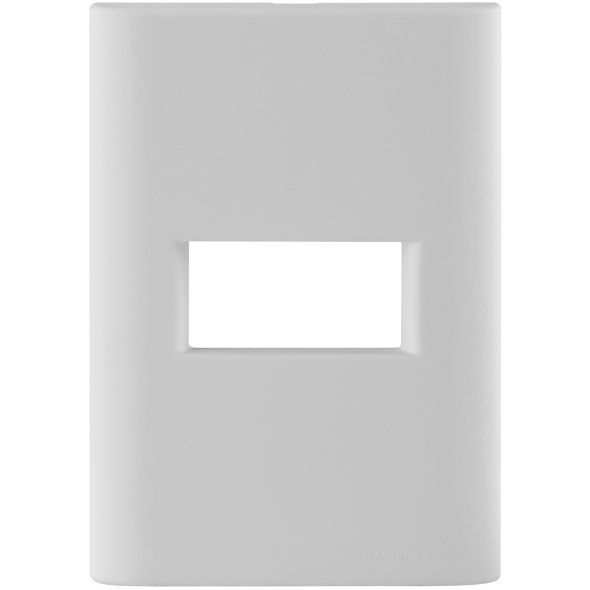 Placa 1 Posto Horizontal Tramontina Giz com Suporte Branco Soft Touch
