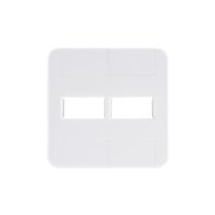 Tramontina Tablet white 2-gang wall plate, 4x4