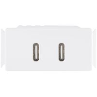 Módulo 2 Tomadas USB-C 2 A Bivolt Tramontina  Branco - SKU 57217020 - 2 image number 1