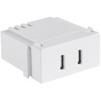 Módulo 2 Tomadas USB-C 2 A Bivolt Tramontina  Branco - SKU 57217020 - 1 image number 0