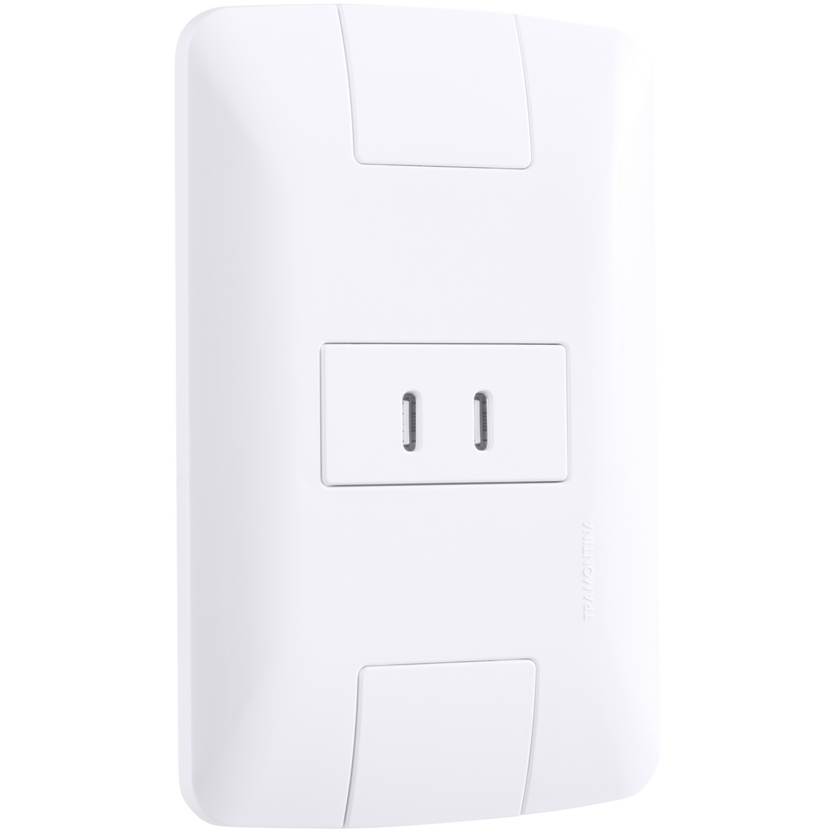 Conjunto 1 Posto com 2 Tomadas USB-C 2 A Bivolt Tramontina Branco Cor Branco - SKU 57241030 - 2 image number 1