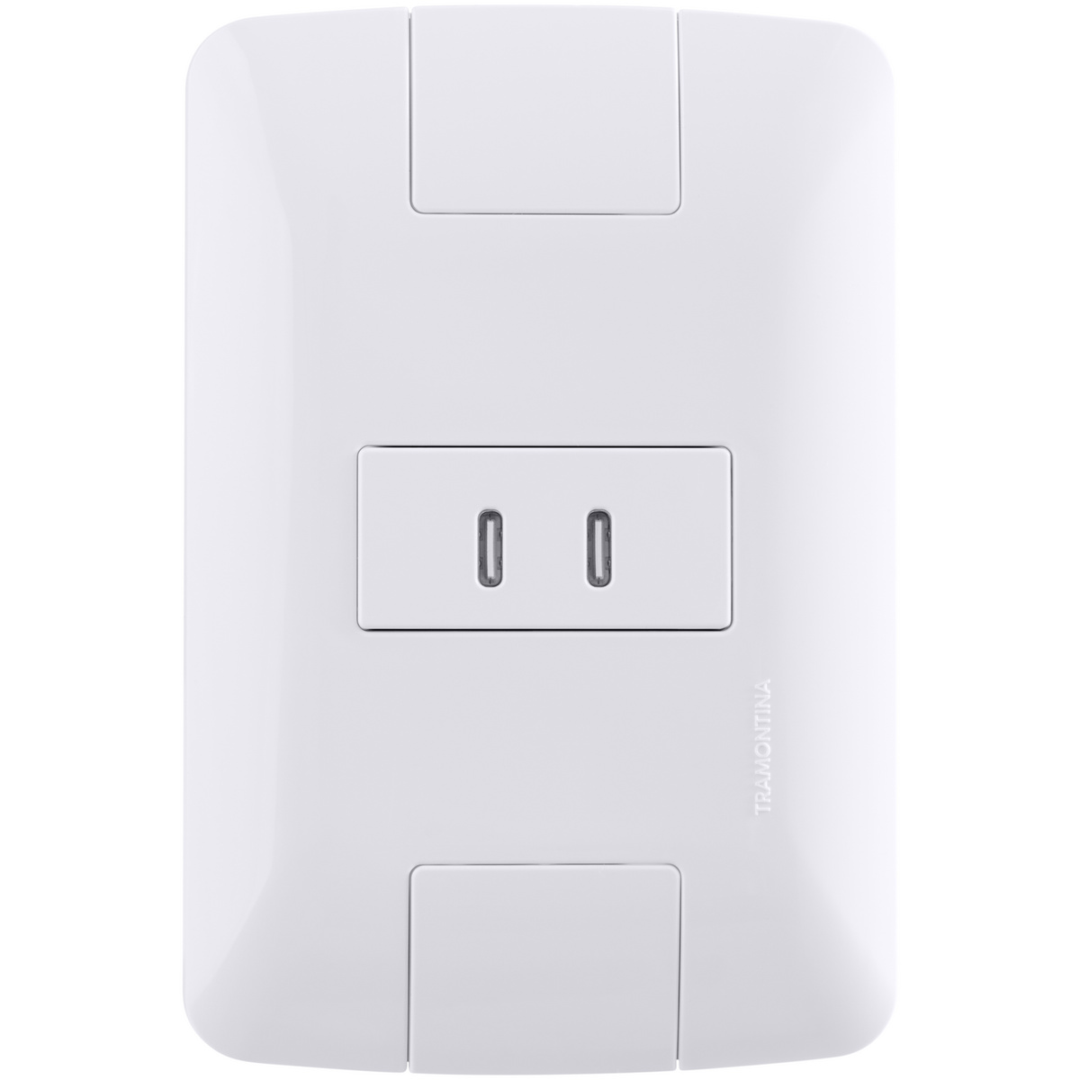 Conjunto 1 Posto com 2 Tomadas USB-C 2 A Bivolt Tramontina Branco Cor Branco - SKU 57241030 - 1 image number 0