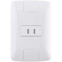 Conjunto 1 Posto com 2 Tomadas USB-C 2 A Bivolt Tramontina Branco Cor Branco - SKU 57241030 - 1 image number 0