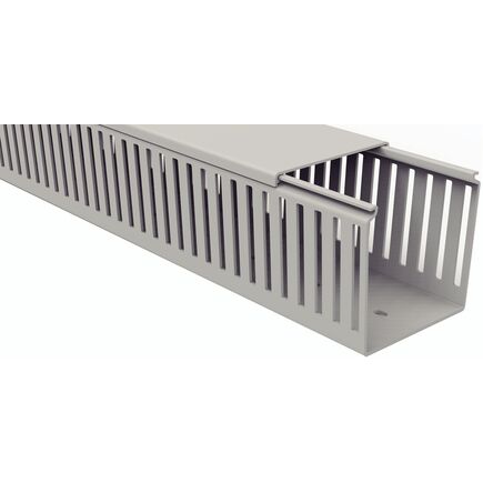 Cablecanal para Panel Tramontina Semiabierto Gris 80x80x2000 mm