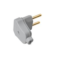 Angular male plug 2P 10A 250V~ grey color