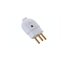 Male plug 2P+T 10A 250V~ white color