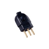 Male plug 2P+T 20A 250V~ black color