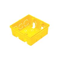 Caja de Embutir Cuadrada 4 x 4 Tramontina Amarilla