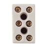 Tramontina Porcelain 3-Terminal 6 mm² 600 V 25 A Multiple Connector Fitting